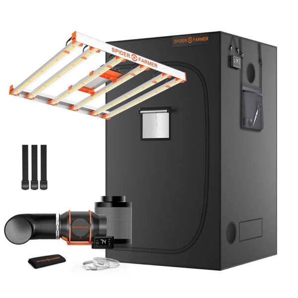 G5000 Tent Kit  1.2 x 1.2 x 2 m Tent + 6” Inline Fan Combo + Temp /Humidity Control